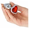 Anal Plug Heart Jewel Plug Small Rosu Thumb 3