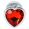 Anal Plug Heart Jewel Plug Small Rosu Thumb 1