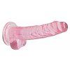 Dildo Realistic Cu Testicule 19cm Roz Thumb 2