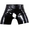 Pantaloni Latex Cu Gaura Negru M