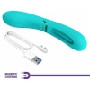Pretty Love Lexie – Vibrator Punct G, 7+4 Moduri, USB Albastru Thumb 6