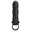 Prelungitor Pretty Love Penis Sleeve With Ball Strap Negru Thumb 4