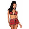 Costum Dreamgirl School Girl Plaid Roșu S-L