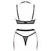 Set Obsessive 3 Piese Selinne Negru M-L Thumb 1