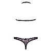 Set Barely Bare Dual Strap Panty Bralette Negru S-L Thumb 1