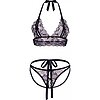 Set Barely Bare Peek A Boo Negru S-L