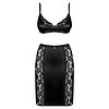 Set Fusta Si Sutien Obsessive Blanita Negru L-XL