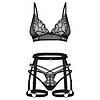 Set Obsessive Blomentis Negru XS-S