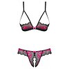 Set Obsessive Open Tulia Negru XS-S