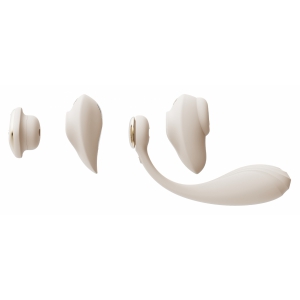 Vibrator DEYA Purtabil cu Telecomandă și Suctiune Alb