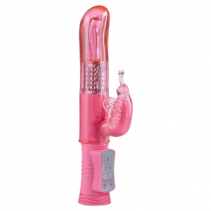 Vibrator Rabbit Happy Hugging Butterfly cu Mărgele Rotative Vibrator Rabbit Happy Hugging Butterfly cu Mărgele Rotative pe Domnisoare.ro