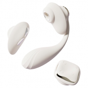 Vibrator DEYA Purtabil cu Telecomandă și Suctiune Alb Vibrator DEYA Purtabil cu Telecomandă și Suctiune Alb pe Domnisoare.ro