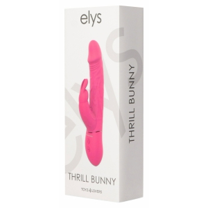 Rabbit Thrill Bunny Vibrator Reîncărcabil, Stimulator Dublu G Roz