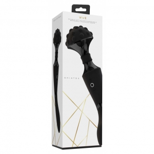 Vibrator Shiatsu Flexibil cu Două Motoare Negru