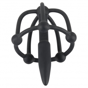 Plug De Penis Cu Cușcă Pentru Cap Negru
