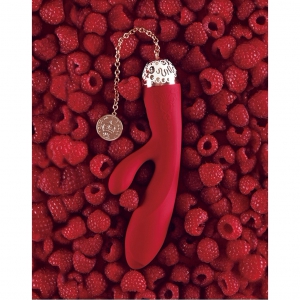 Vibrator Rabbit Rosalie pentru Punctul G și Clitoris Roșu