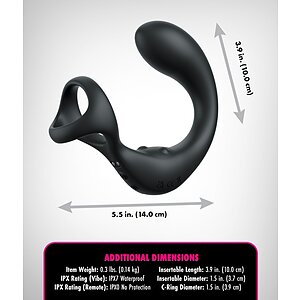 Anal Fantasy Elite Taint Alizer Prostată Perineu 3 Viteze Negru