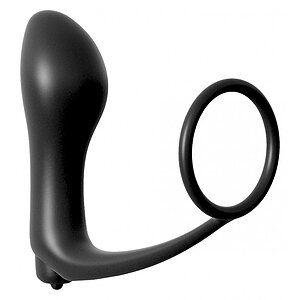 Anal Plug Cu Vibrații Și Inel Negru Anal Plug Cu Vibrații Și Inel Negru pe Domnisoare.ro