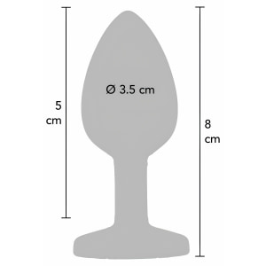 Plug Anal Mediu ToyJoy Bijuterie Negru