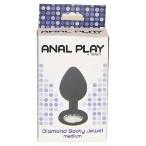 Plug Anal Mediu ToyJoy Bijuterie Negru