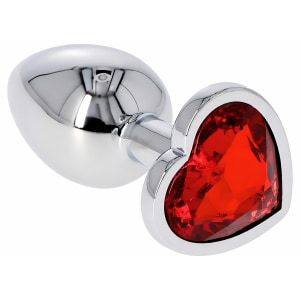 Anal Plug Heart Jewel Plug Small Roșu Anal Plug Heart Jewel Plug Small Roșu pe Domnisoare.ro