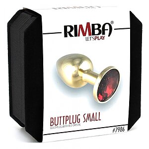 Anal Plug Metal With Crystal Auriu