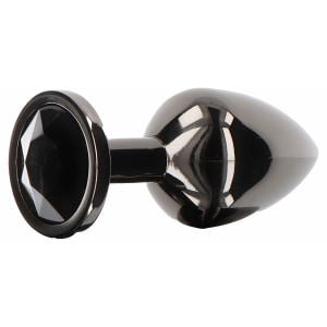 Anal Plug with Diamond Jewel Small Negru
