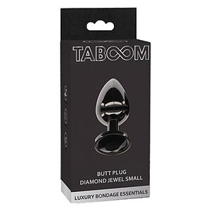 Anal Plug with Diamond Jewel Small Negru