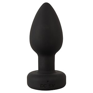Anos Plug Anal RC cu LED Flash - 7 Moduri, Reîncărcabil Negru
