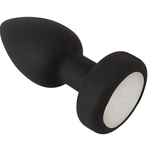 Anos Plug Anal RC cu LED Flash - 7 Moduri, Reîncărcabil Negru