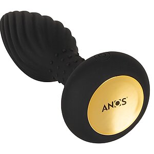 ANOS Plug Anal Rotativ 10 Moduri, Perle Rotative, USB Reîncărcabil Negru