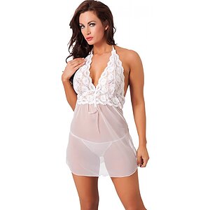 Babydoll Amorable Selene Alb Babydoll Amorable Selene Alb pe Domnisoare.ro