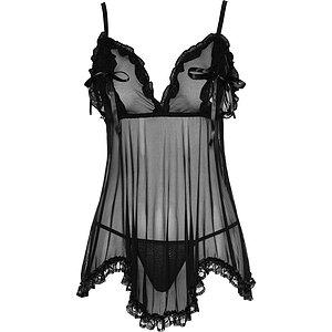 Babydoll Cottelli Collection Ruffles Negru M