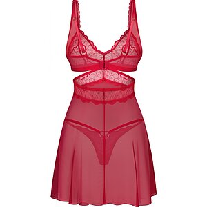Babydoll Obsessive Cupide Desir Roșu L-XL