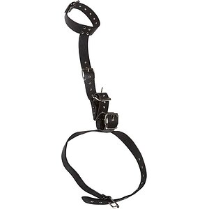 Bad Kitty Set Guler + Cătușe Reglabile Mâini Talie Negru