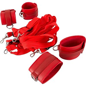 Bed Restraint Set Bad Kitty Roșu Bed Restraint Set Bad Kitty Roșu pe Domnisoare.ro
