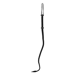 Bici Single Tail Leather Whip Negru