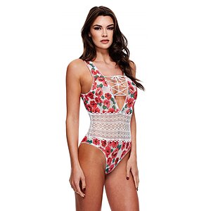Body Baci White Floral And Lace Alb Body Baci White Floral And Lace Alb pe Domnisoare.ro