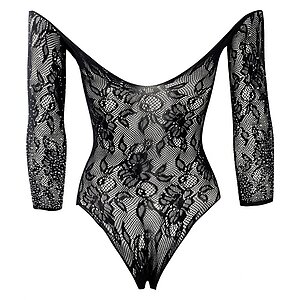 Body Le Desir Wonder Rhinestone Fun Negru S-L