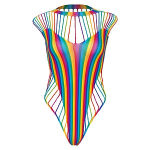 Body Leg Avenue Shredded Opaque Multicolor XS-L