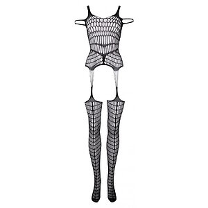 Catsuit Le Desir Shredded Negru S-L