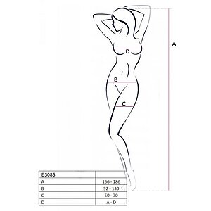 Catsuit Passion BS075 Negru S-L