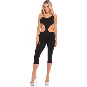 Catsuit Pink Lipstick One Shoulder Negru Catsuit Pink Lipstick One Shoulder Negru pe Domnisoare.ro