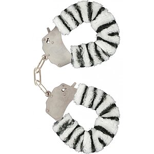 Cătușe Furry Fun Zebra Plush Alb pe Domnisoare.ro
