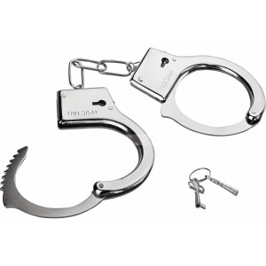 Cătușe Metalice Din Inox Police Argintiu pe Domnisoare.ro