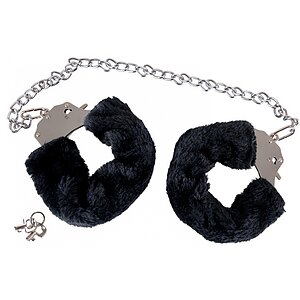 Cătușe Pufoase You2Toys Bigger Furry, Lanț 44 cm Negru pe Domnisoare.ro