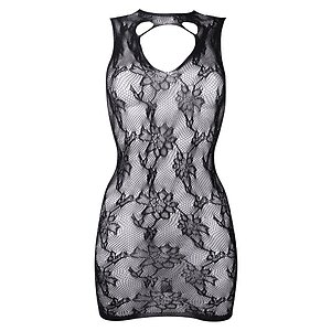 Chemise Le Désir High Neck Lace Mini Dress Negru S-L