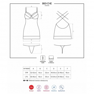 Chemise Obsessive 860-CHE Roșu S-M