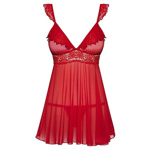 Chemise Obsessive 863-BAB Roșu S-M