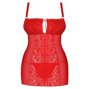 Chemise Obsessive Blossmina Roșu 4XL-5XL